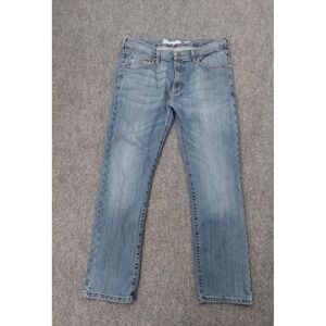 Wrangler Men's Slim Straight Mid Wash Blue Jeans